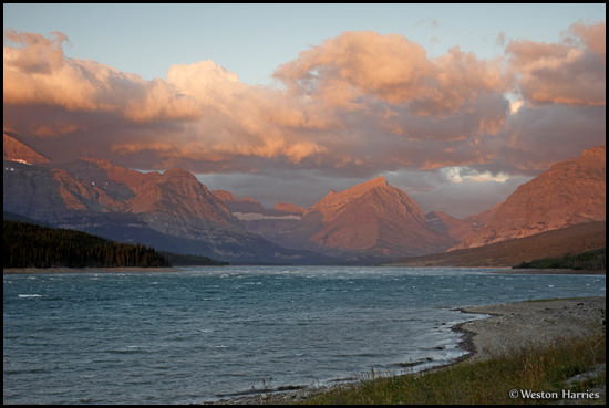 - Sunrise Over Lake Sherburne, Glacier NP -