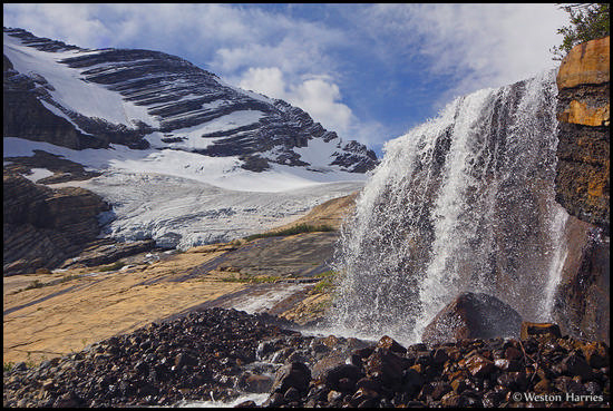 - Waterfall Below Jackson Glacier, Glacier NP -
