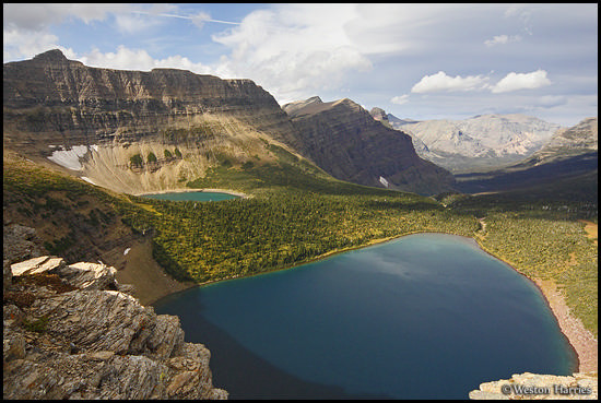 - Pitamakan Lake and Lake of Seven Winds Seen From Pitamakan Pass, Glacier NP -
