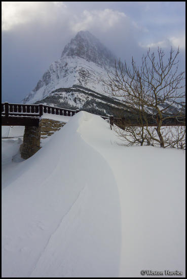 - Snow Drift Below Horse Bridge and Grinnell Point, Glacier NP -