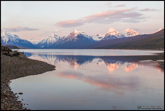 - Lake McDonald at Sunset, Glacier NP -