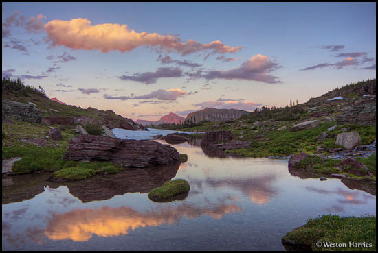- Sunset Reflection at Logan Pass, Glacier NP -