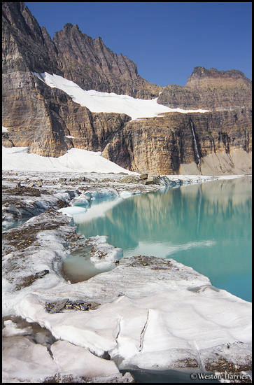 - Grinnell Glacier and Upper Grinnell Lake, Glacier NP -