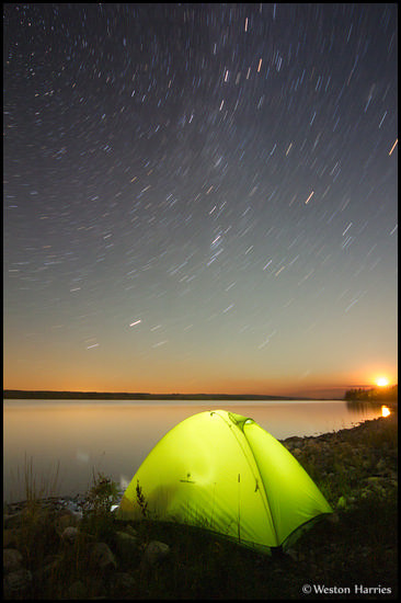 - Camping Under the Stars by Duck Lake, Blackfeet Reservation, Montana -