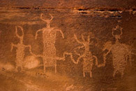 - Petroglyph of a Formative Period Family <br>at the Dark Angel Rock Art Site, Arches NP -