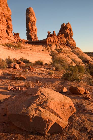 - Sandstone Formations in the Windows Area, Sunset, Arches NP -