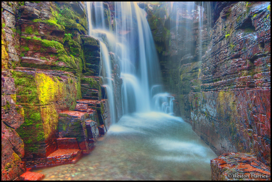 - Inside Triple Falls, Glacier NP -