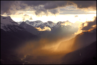- Storm Clearing Out at Sunset, Glacier NP -