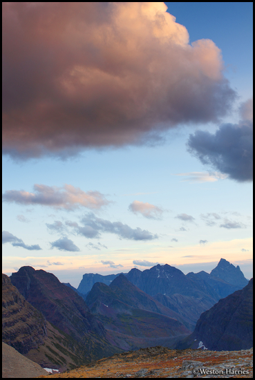 - Sunset View to the South
From Dawson Pass, Glacier NP -