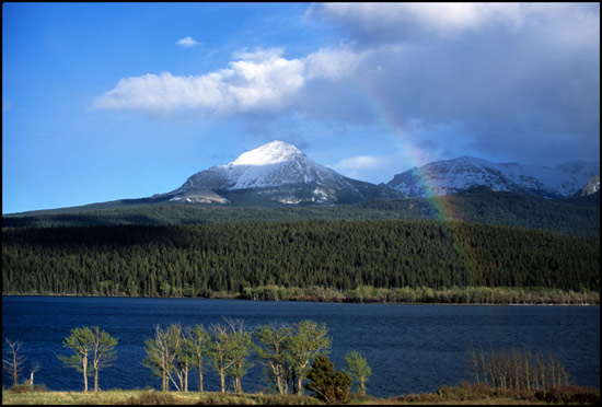 - Rainbow Over St. Mary Lake and Divide Mountain, Glacier NP -