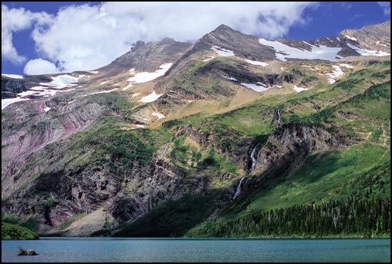 - Gunsight Lake and Fusillade Mountain, Glacier NP -