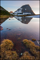 - Bearhat Mountain Reflected
in a Seasonal Pond, Glacier NP -