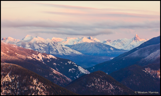 - Winter Sunset Seen From the Apgar Lookout Trail, Glacier NP -