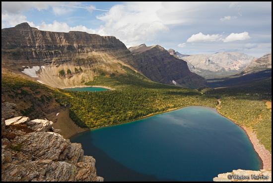 - Pitamakan Lake and Lake of Seven Winds
Seen From Pitamakan Pass, Glacier NP -