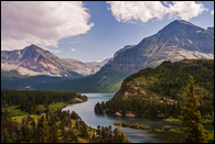 - Swiftcurrent Creek Winding Toward
Wynn Mtn and Allen Mtn, Glacier NP -