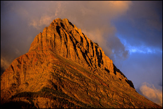 - First Light on Grinnell Point, Glacier NP -