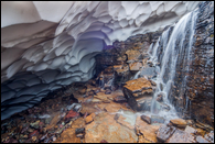 - Waterfall in the Middle of a Snow Cave, Glacier NP -