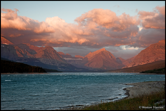 - Sunrise Over Lake Sherburne, Glacier NP -