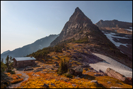 - Shelter Cabin Below Gunsight Mountain, Autumn, Glacier NP -
