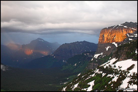 - Sunset Light on Heavy Runner Mtn, Glacier NP -