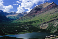 - Many Glacier Hotel, Mt. Henkel, & the Pinnacle Wall, Glacier NP -