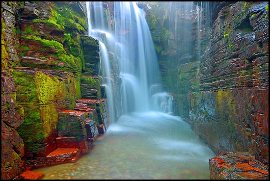- Inside Triple Falls, Glacier NP -