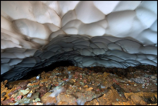 - Top Entrance to a Snow Cave, Glacier NP -