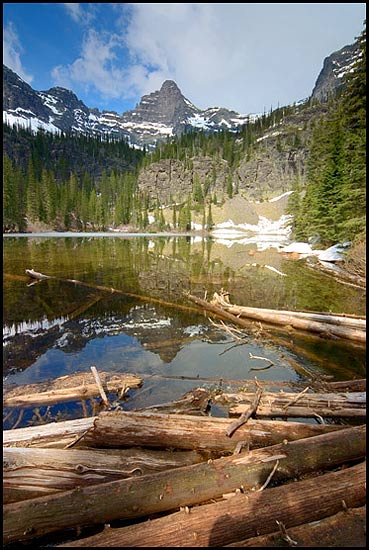 - Little Matterhorn Reflected in Lower Snyder Lake, Glacier NP -