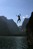 - Eric Yoder Cliff Jumping at Phelps Lake, Grand Teton NP -