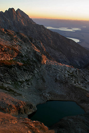 - Timberline Lake Seen From Static Peak at Sunrise, Grand Teton NP -