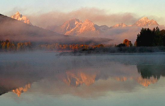 - A Foggy Autumn Sunrise at Oxbow Bend, Grand Teton NP -