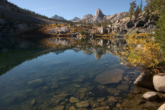 - Fin Dome Reflected in Dollar Lake, Autumn, Kings Canyon NP -
