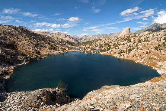 - Fin Dome Rising Above an Unnamed Lake, Sixty Lake Basin, Kings Canyon NP -