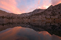 - Sunset Reflection in an Unnamed Lake, Sixty Lake Basin, Kings Canyon NP -