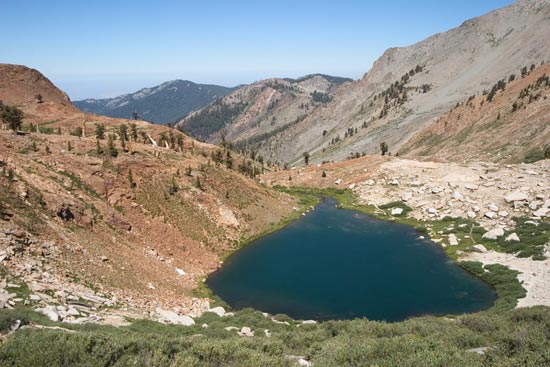 - Looking Down on Lower Monarch Lake, Mineral King Area, Sequoia NP -