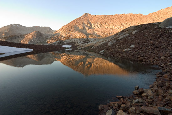 - Rainbow Mtn. Reflected in a Pond by Upper Franklin Lake, Mineral King Area, Sequoia NP -
