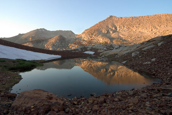 - Rainbow Mtn. Reflected in a Pond by Upper Franklin Lake, Mineral King Area, Sequoia NP -