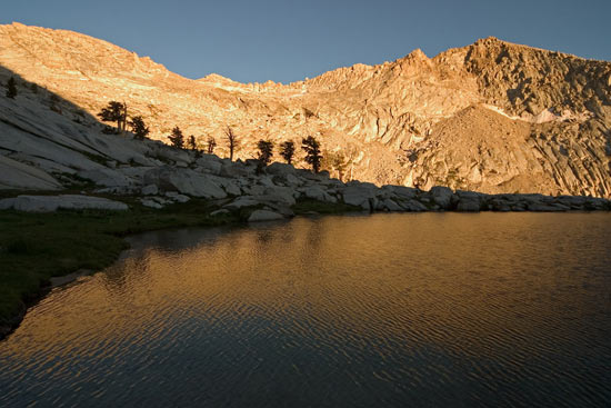 - Late Afternoon Light Reflected in Upper Crystal Lake, Mineral King Area, Sequoia NP -