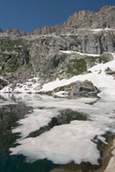 - Snow Floating in Emerald Lake, Sequoia NP -