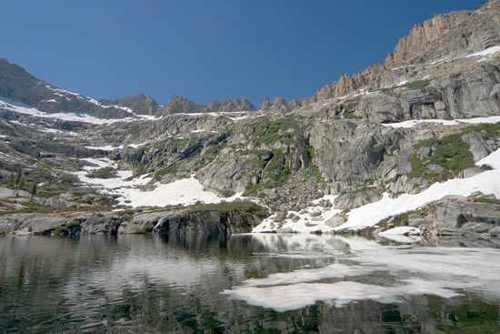 - Snow Floating in Emerald Lake, Sequoia NP -