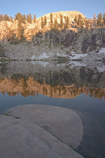 - Sunset Light Reflected in Heather Lake, Sequoia NP -