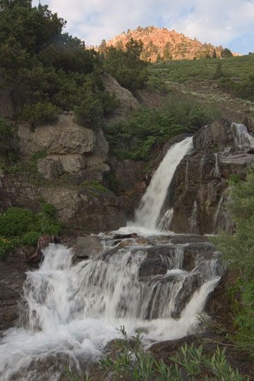- Waterfall and Cascade in Farewell Canyon, Mineral King Area, Sequoia NP -