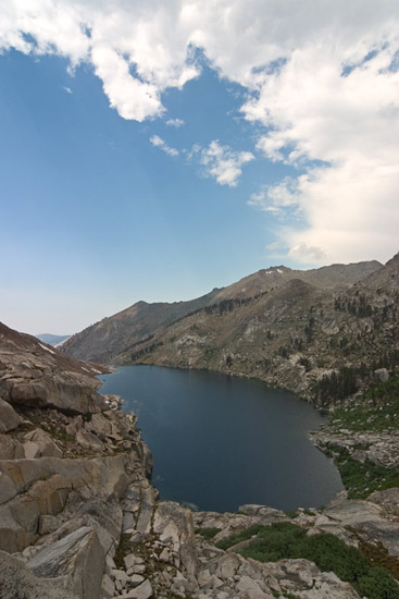 - Looking Down on Lower Franklin Lake, Mineral King Area, Sequoia NP -