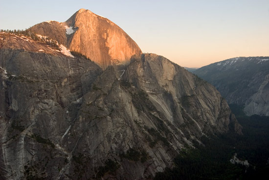 - Sunset Light on Half Dome, Seen From Tenaya Canyon, Yosemite NP -