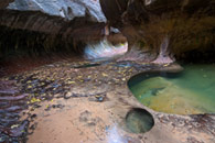 - Turquoise Pool in the Subway, Left Fork of the North Creek, Zion NP -